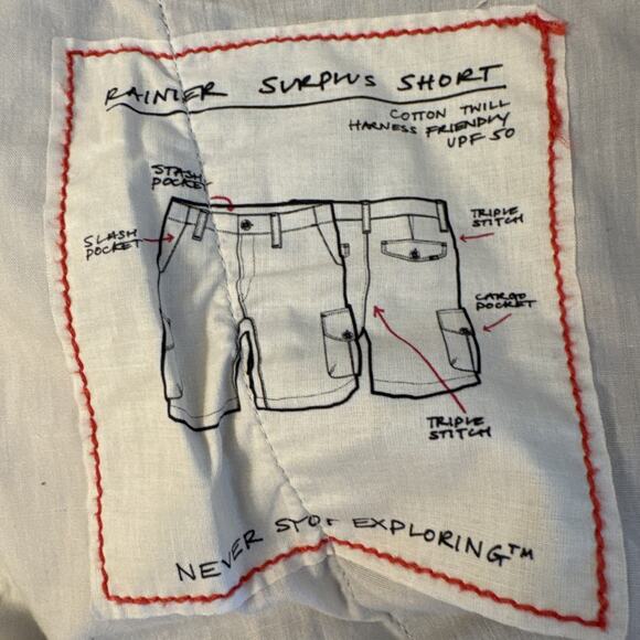 The North Face Ranier Surplus Flat Front Cotton Gray Cargo Shorts Men’s Size 38 - Picture 8 of 10